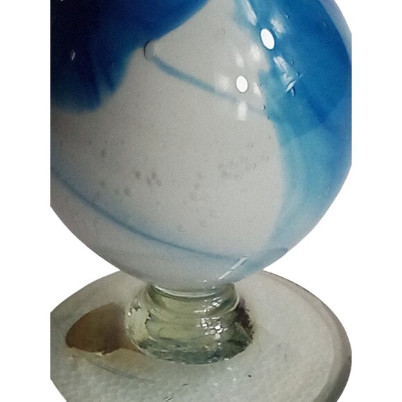 Beautiful Blue And White Glass Decorative Vase - Picture 5 of 13